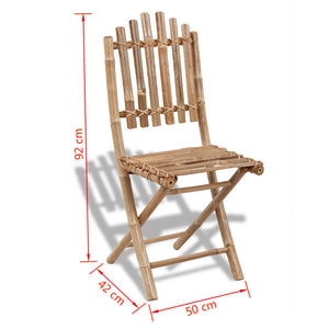 Galleria Design Folding Garden Chairs 2 pcs Bamboo