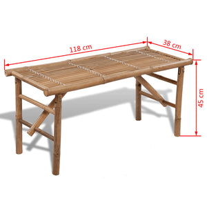 Galleria Design Folding Garden Bench 118 cm Bamboo