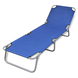 Galleria Design Folding Sun Lounger Powder-coated Steel Black