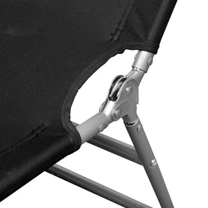 Galleria Design Folding Sun Lounger Powder-coated Steel Black