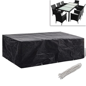 Galleria Design Garden Furniture Cover 8 Person Poly Rattan Set 10 Eyelets 300x140cm