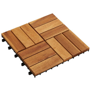 Galleria Design 10 pcs Acacia Decking Tiles 30 x 30 cm