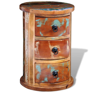 Galleria Design Reclaimed Cabinet with 3 Drawers Solid Wood