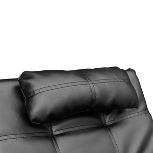 Galleria Design Chaise Longue with Pillow Black Faux Leather