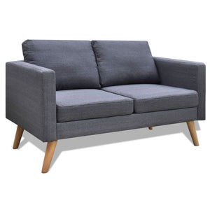 Galleria Design Sofa 2-Seater Fabric Dark Grey