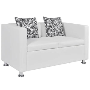 Galleria Design Sofa 2-Seater Artificial Leather White