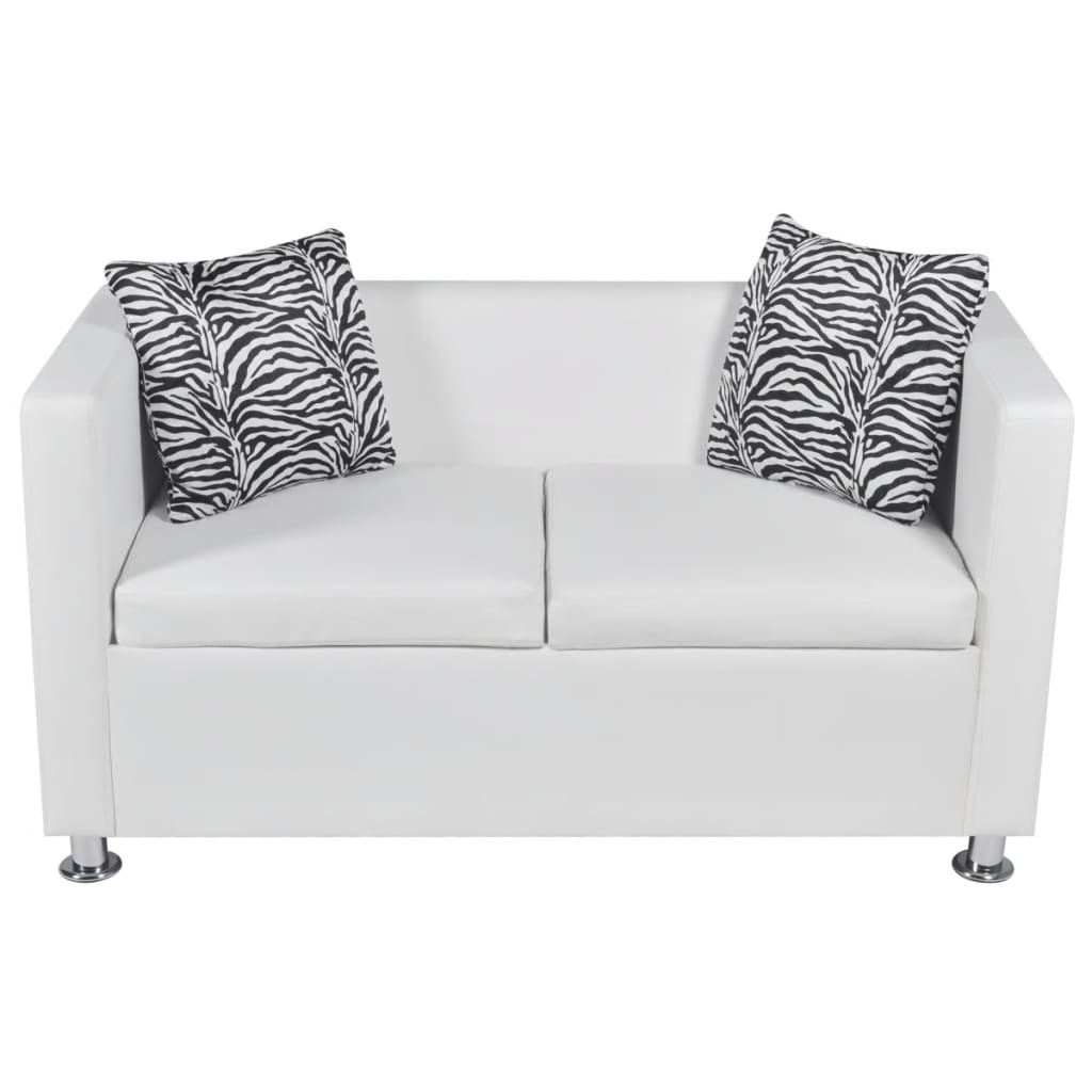 Galleria Design Sofa 2-Seater Artificial Leather White