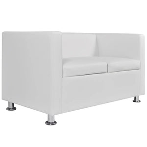 Galleria Design Sofa 2-Seater Artificial Leather White