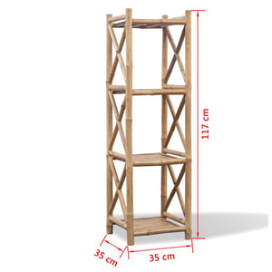 Galleria Design 4-Tier Square Bamboo Shelf