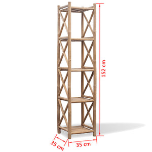 Galleria Design 5-Tier Square Bamboo Shelf