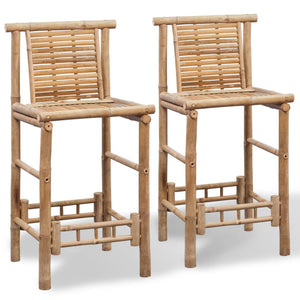 Galleria Design Bar Stools 2 pcs Bamboo