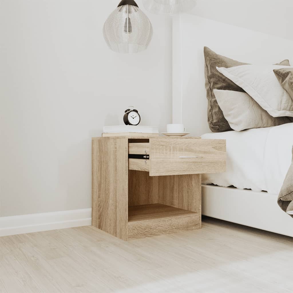 Galleria Design Nightstand 2 pcs with Drawer Oak Colour