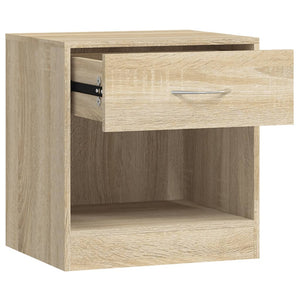 Galleria Design Nightstand 2 pcs with Drawer Oak Colour