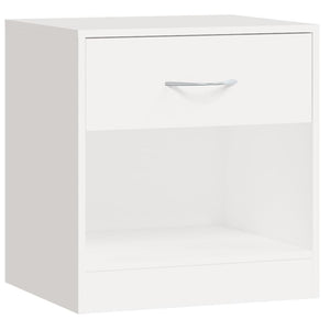 Galleria Design Nightstand 2 pcs with Drawer White