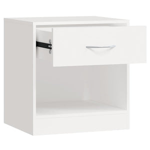 Galleria Design Nightstand 2 pcs with Drawer White