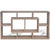 Galleria Design Floating Wall Display Shelf 8 Compartments Oak Colour