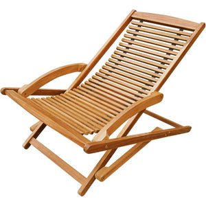 Galleria Design Deck Chair with Footrest Solid Acacia Wood