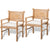 Galleria Design 3 Piece Bistro Set with Cushions Bamboo