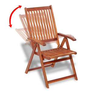 Galleria Design Folding Garden Chairs 2 pcs Solid Acacia Wood Brown