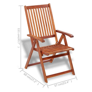 Galleria Design Folding Garden Chairs 2 pcs Solid Acacia Wood Brown