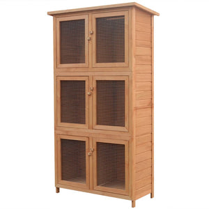 Galleria Design Animal Rabbit Cage 6 Rooms Wood