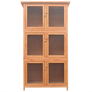 Galleria Design Animal Rabbit Cage 6 Rooms Wood