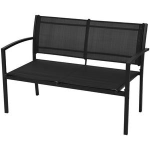 Galleria Design 4 Piece Garden Lounge Set Textilene Black