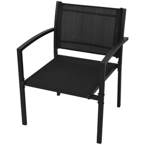 Galleria Design 4 Piece Garden Lounge Set Textilene Black