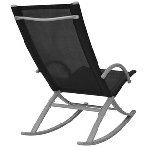 Galleria Design Garden Rocking Chairs 2 pcs Steel and Textilene Black