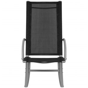 Galleria Design Garden Rocking Chairs 2 pcs Steel and Textilene Black