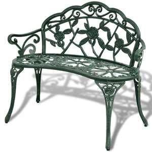 Galleria Design Garden Bench 100 cm Cast Aluminium Green