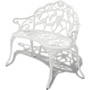 Galleria Design Garden Bench 100 cm Cast Aluminium White