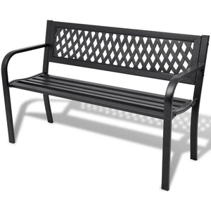 Galleria Design Garden Bench 118 cm Steel Black