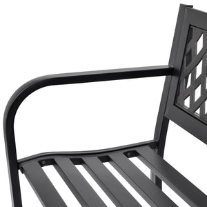 Galleria Design Garden Bench 118 cm Steel Black