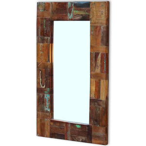 Galleria Design Mirror Solid Reclaimed Wood 80x50 cm