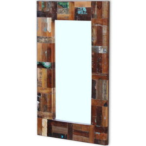 Galleria Design Mirror Solid Reclaimed Wood 80x50 cm