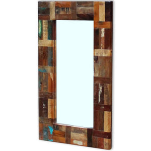 Galleria Design Mirror Solid Reclaimed Wood 80x50 cm