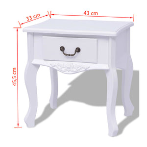 Galleria Design Bedside Cabinet MDF White