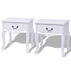 Galleria Design Bedside Cabinets 2 pcs MDF White