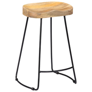 Galleria Design Gavin Bar Stools 2 pcs Solid Mango Wood