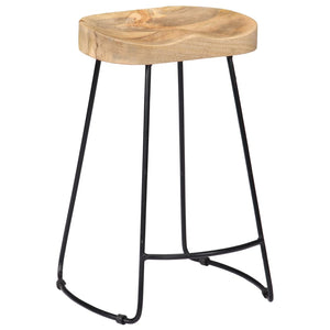 Galleria Design Gavin Bar Stools 2 pcs Solid Mango Wood