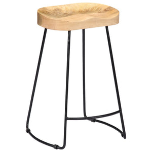 Galleria Design Gavin Bar Stools 2 pcs Solid Mango Wood