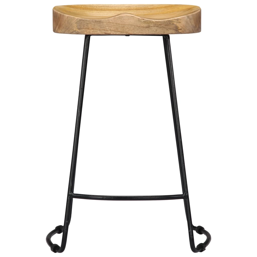 Galleria Design Gavin Bar Stools 2 pcs Solid Mango Wood