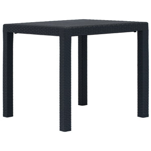 Galleria Design Garden Table Anthracite 79x79x72 cm Plastic Rattan Look