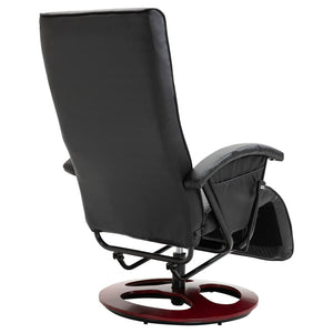 Galleria Design Swivel TV Armchair Black Faux Leather