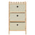 Galleria Design Storage Racks with 3 Fabric Baskets 2 pcs Beige Cedar Wood