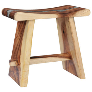 Galleria Design Stool Solid Suar Wood and Polyresin