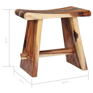 Galleria Design Stool Solid Suar Wood and Polyresin