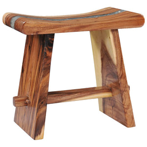 Galleria Design Stool Solid Suar Wood and Polyresin