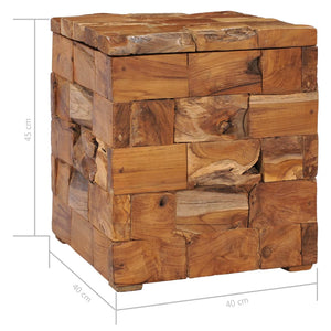 Galleria Design Storage Stool Solid Teak Wood